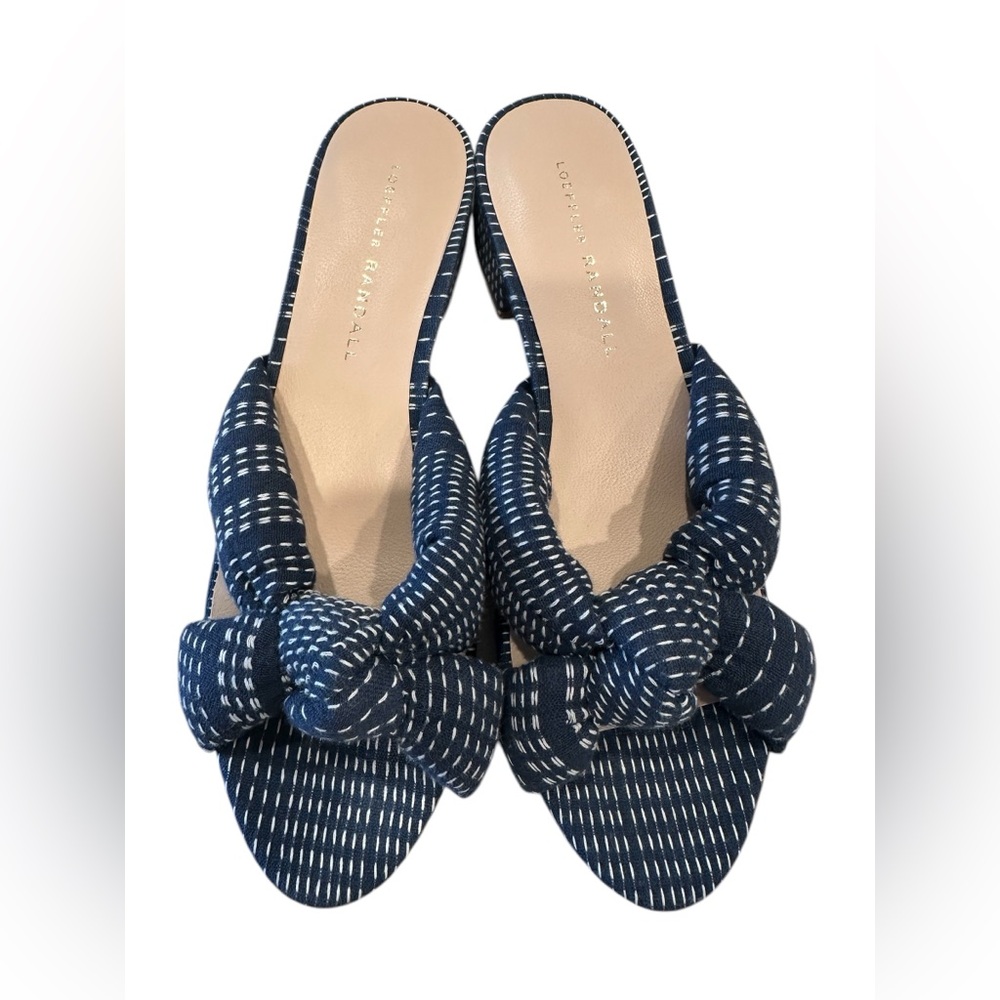 Loeffler Randall Women's Emilia Pleated Bow Sandals Size 7B